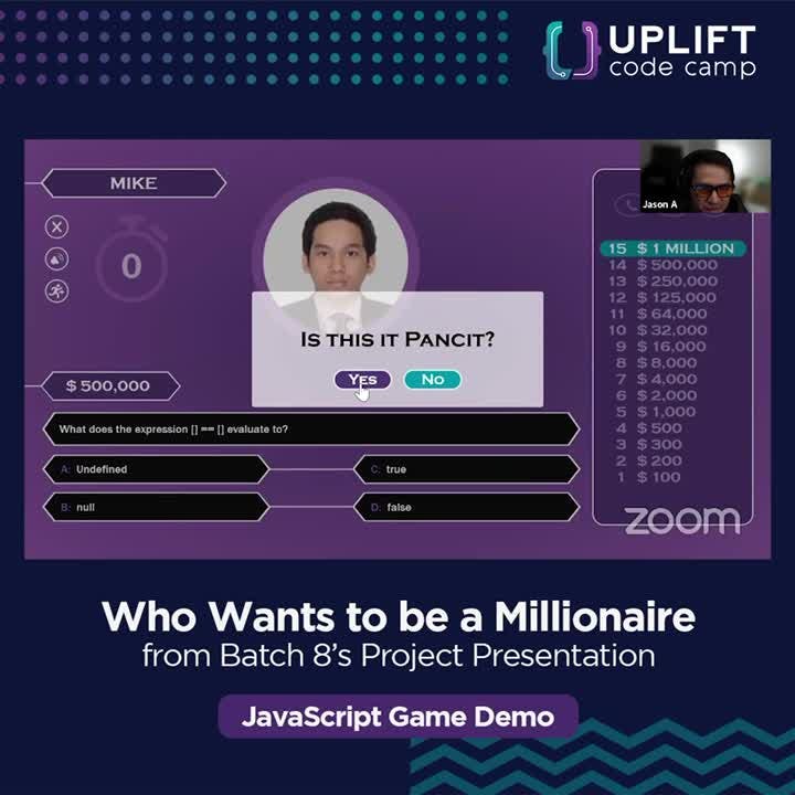 Who Wants to be A millionaire JS game